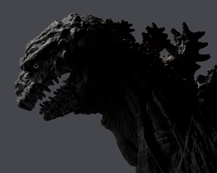 Actual product image Bandai Godzilla S.H. MonsterArts Action Figure Godzilla (2016) The Fourth Orthochromatic Version 18 cm