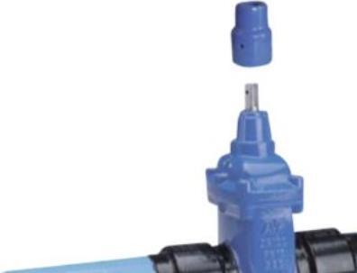Produktbild AVK Skydeventil 90mm. - PN10. med Safetech PE100RC-rørender