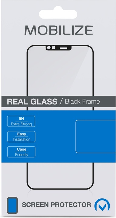Actual product image Mobilize Black frame glass (1 Piece, Samsung Galaxy A34 5G)