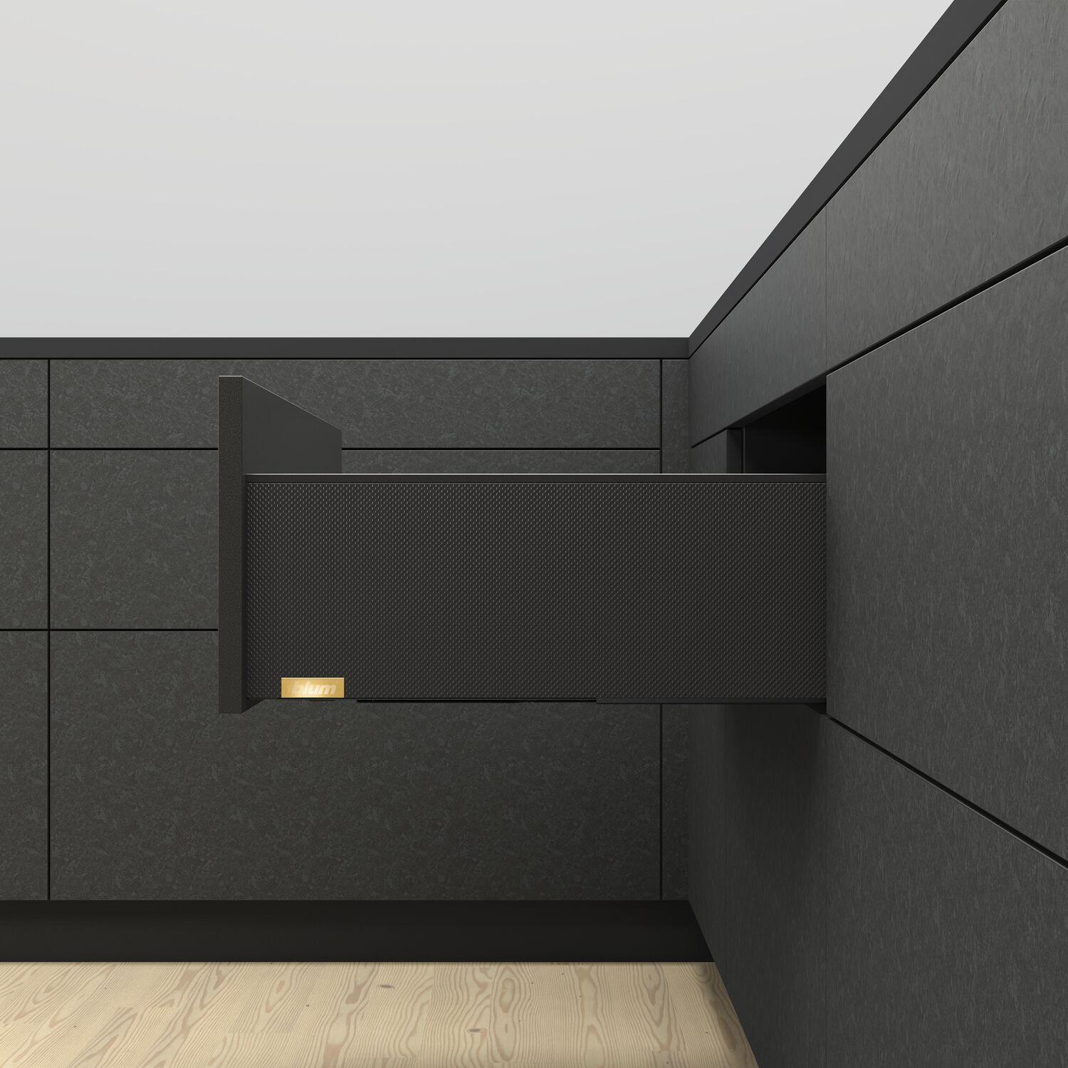 Blum, Schubladenauszüge, LEGRABOX special edition Dekorelement Höhe C, NL 270 mm, Carbon Look