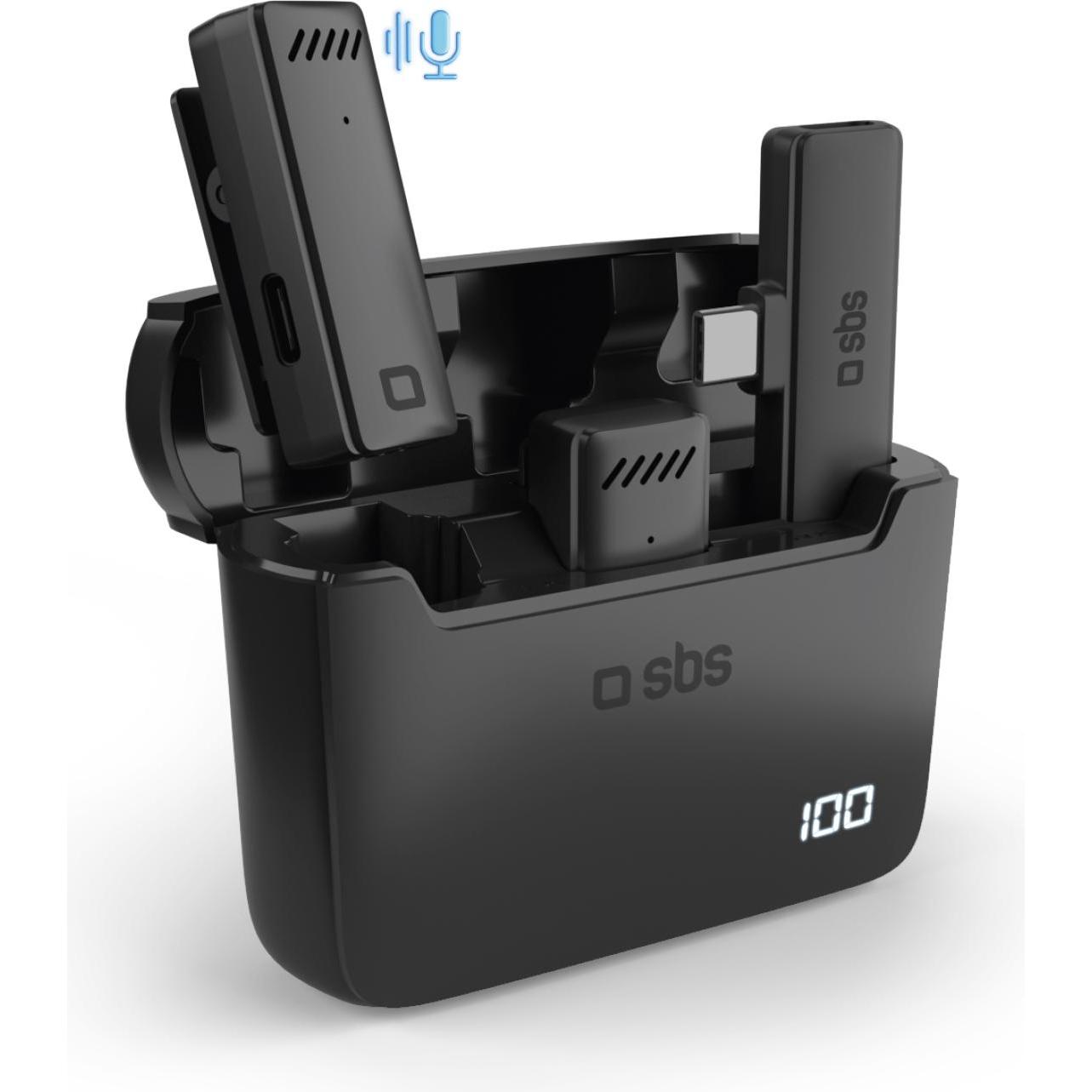 SBS Kabelloses Mikrofon mit USB-C-Empfänger, Microfono