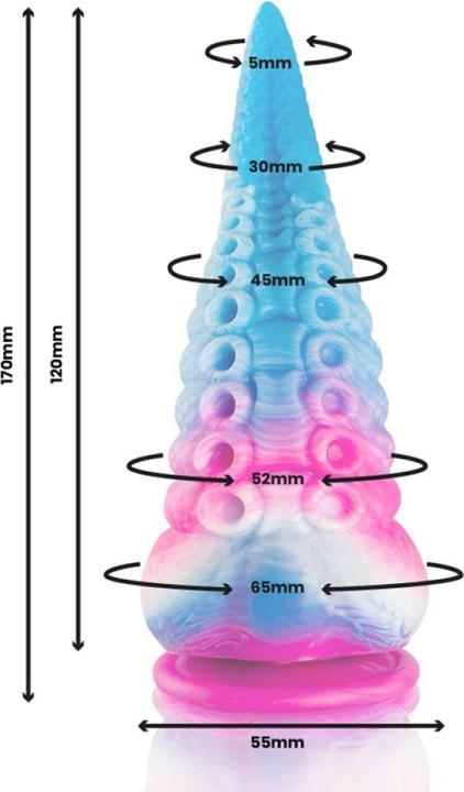 Actual product image Epic Scylla Blue Tentacle Dildo, Small Size