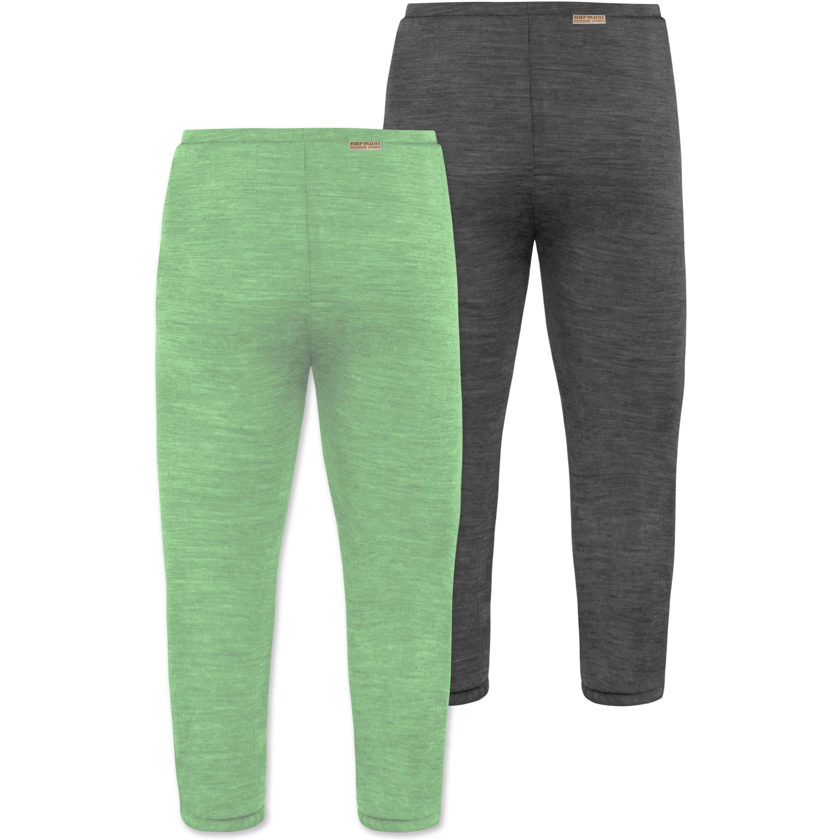 Thumbnail - Normani, Herren, Funktionsunterhose, 2er Pack Baby Merino Unterhose mit Füssen - 9539 (80), Grau, 80