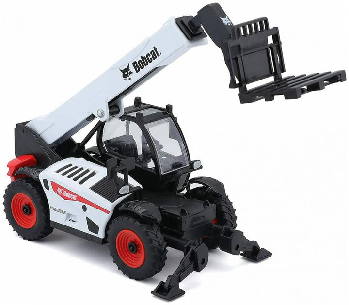Actual product image Bburago 1:48 Bobcat T40.180SLP telescopic handler with pallet forks, 18-32087