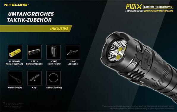 Actual product image Nitecore P10iX - 4000 lumen (13.72 cm, 4000 lm)