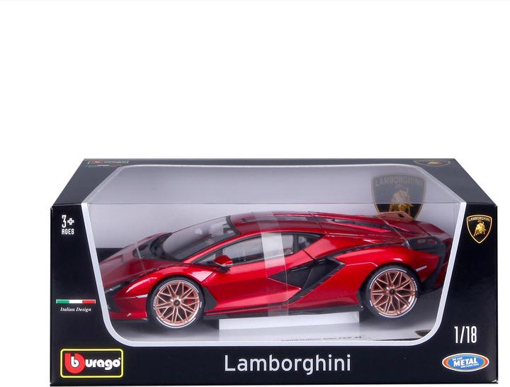 Produktbild Bburago Diecast 1:18 Hobby Car Lamborghini Sian FKP 37 Red Ages 3+ 18-11046