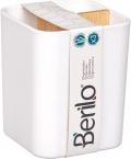 Actual product image Berilo square organizer 3 holes bamboo white