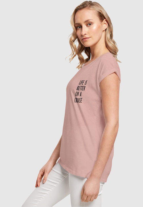 Image du produit Merchcode Ladies Life Is Better Tee à l'épaule étendue - 113659 (S)