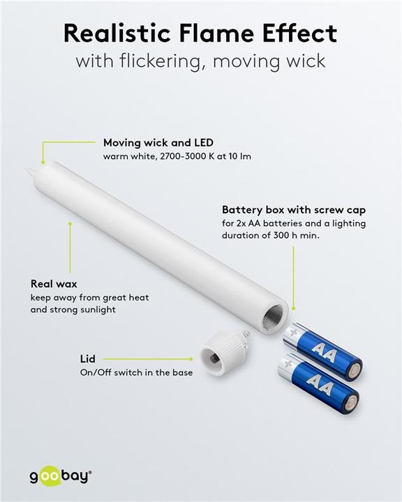 Immagine prodotto Goobay Candele a bastoncino (5 x)