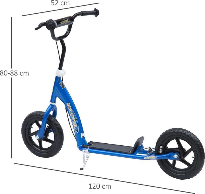 Actual product image Homcom Children's scooter anti-slip tread, metal bike stand for parking