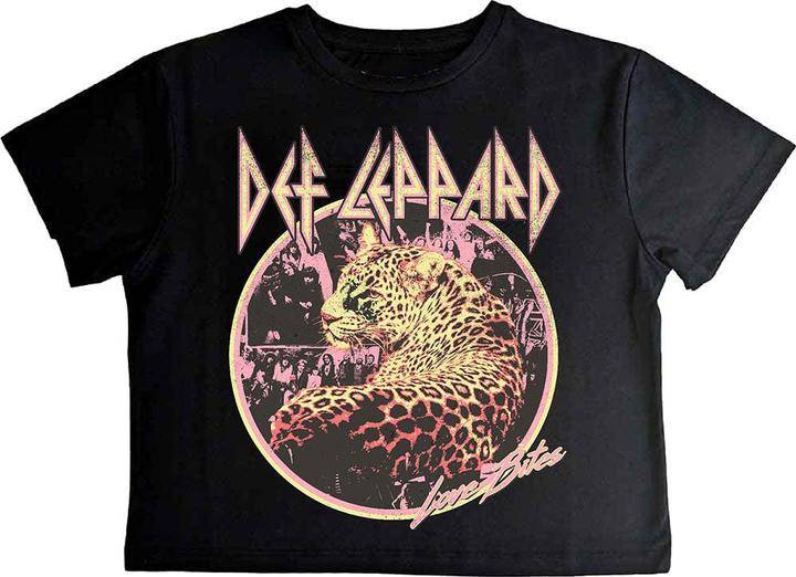 Actual product image Def Leppard Love Bites Crop Top (Girlie) (M)