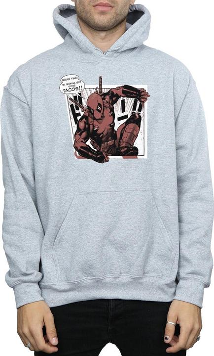 Actual product image Mens Deadpool Breaktime Tacos Hoodie (XL)