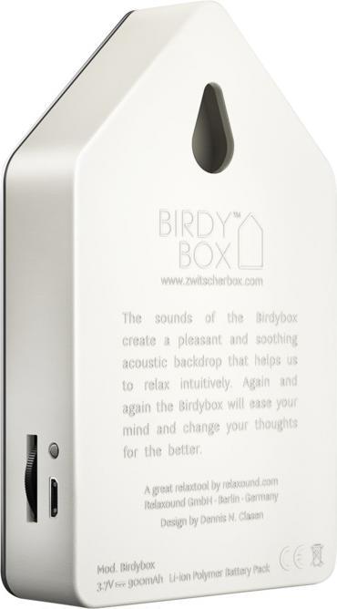 Image du produit Zwitscherbox Birdy-Box (7,5 x 2,5 x 12,5 cm)