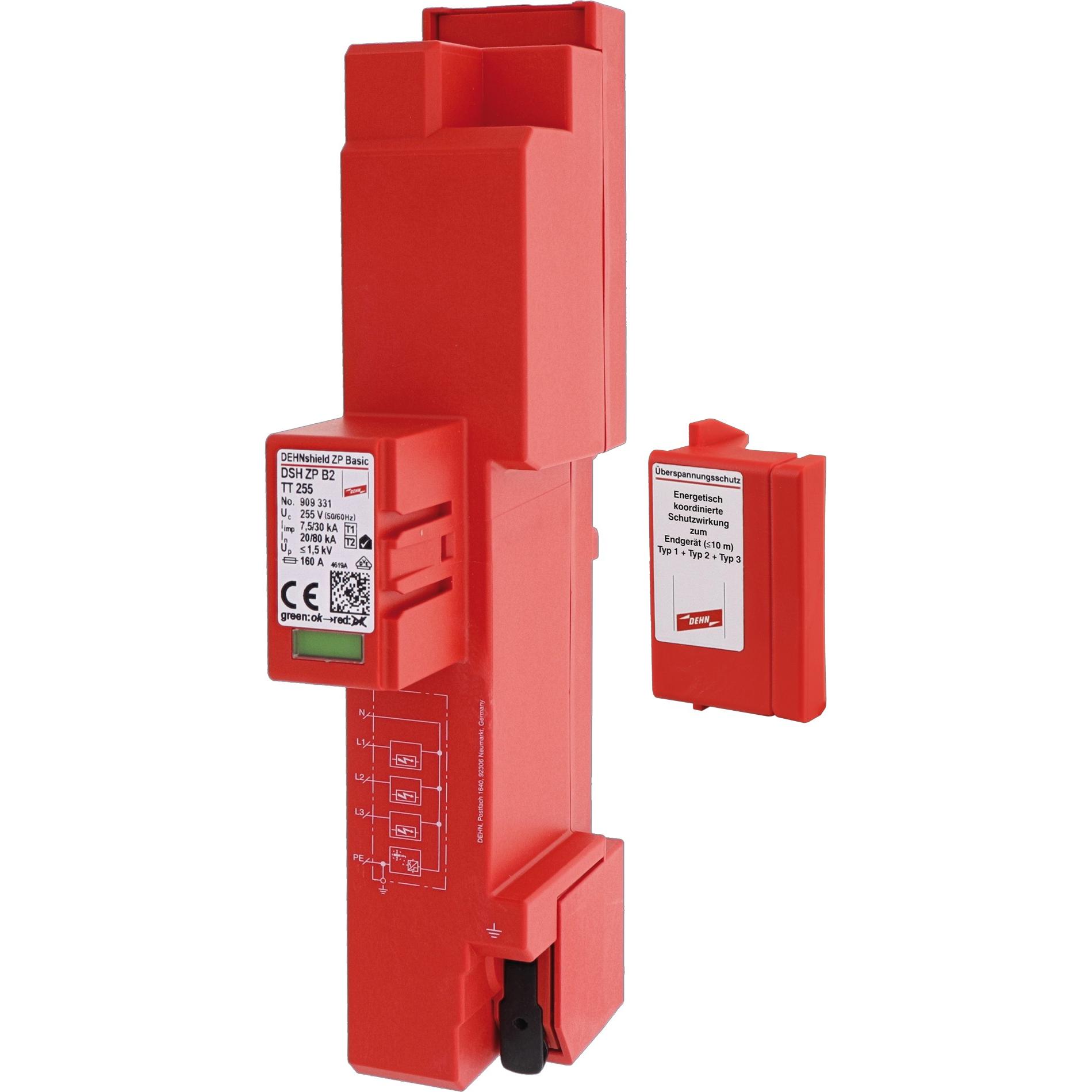 Dehn, Verteilerschrank Zubehör, DSH ZP B2 TT 255 Kombi-Ableiter Typ1+2 DEHNshield ZP 909331