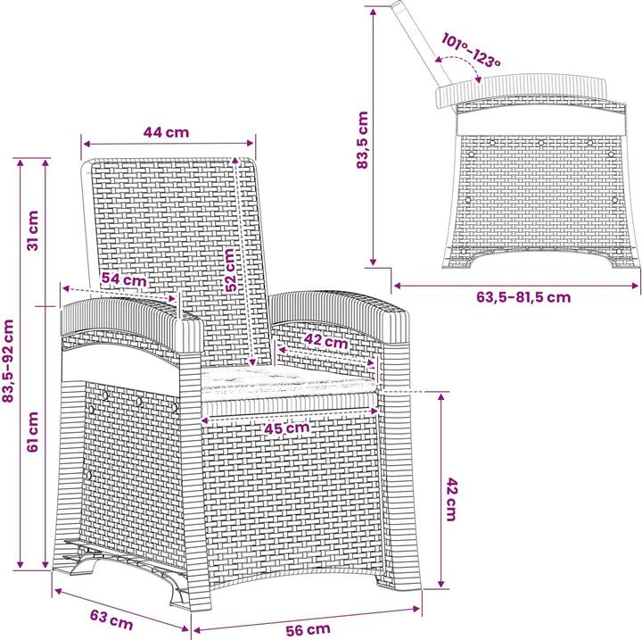 Produktbild vidaXL Gartenliege