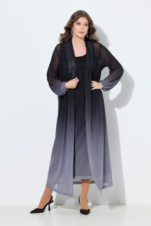 Actual product image Miamoda Straight cut color gradient mesh jacket (46)