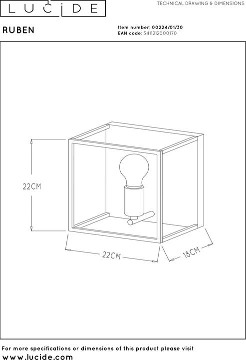 Produktbild Lucide Ruben (E27)