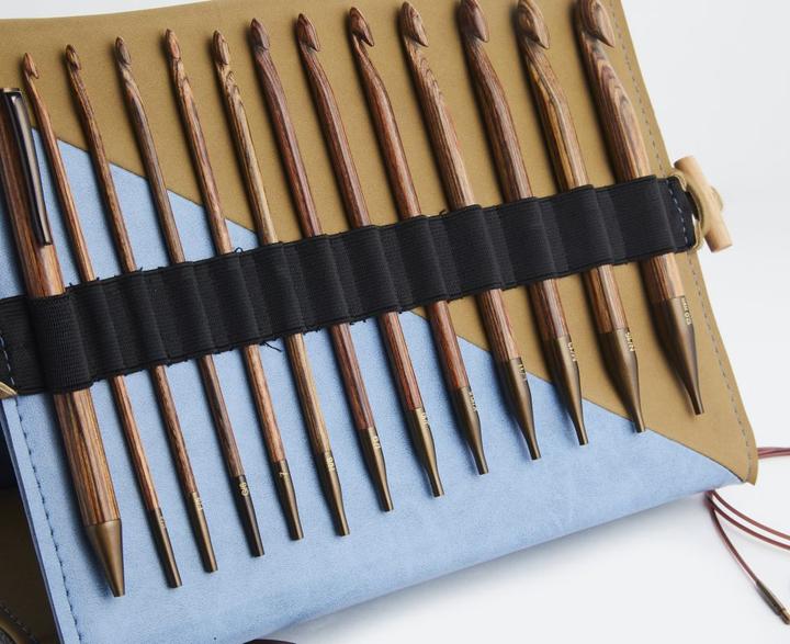 Produktbild Knitpro Nadelset Grande auswechselbare tunesische/afganische Häkelnadel Ginger Holz 3,50 mm - 12,00 mm