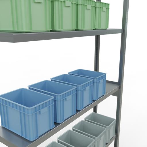 Actual product image Schulte Lagertechnik MULTIplus250 boltless add-on bay system with length bolts