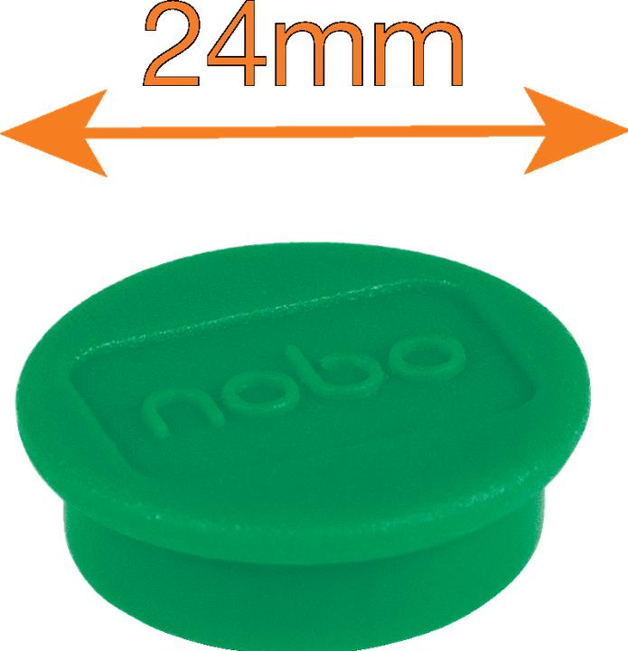 Produktbild Nobo Magnet rund 24mm 1915296 grün 10 Stück (10x)