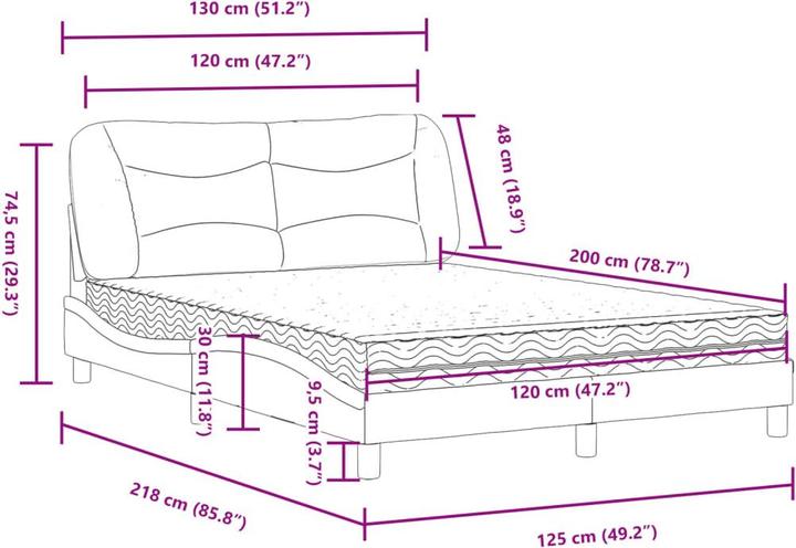 Produktbild vidaXL Khristyna (120 x 200 cm)