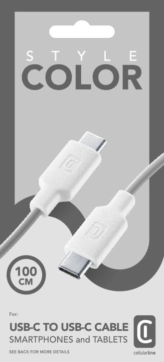Image du produit Cellularline USB type C - USB type C (1 m, USB 3.2 Gen 1)