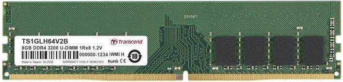 Produktbild Transcend 8GB DDR4 3200 U-DIMM 1Rx8 1Gx8 CL22 1.2V (1 x 8GB, 3200 MHz, DDR4-RAM, DIMM)