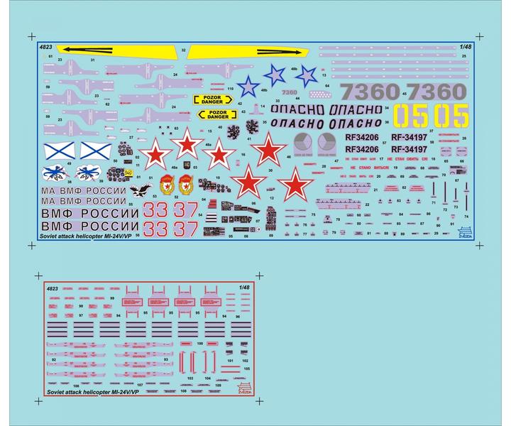 Actual product image 1:48 MIL Mi-24V/VP(HIND)Combat Helicopt.