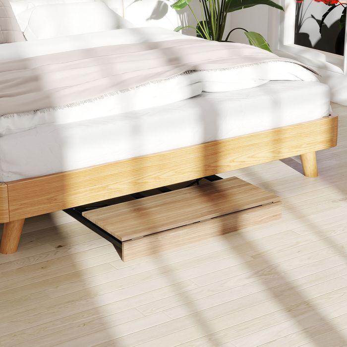 Produktbild Swisshandel24 Klappbarer Schreibtisch mit Rädern, platzsparend, Stahl, MDF, Eiche (80 x 40 x 75 cm)