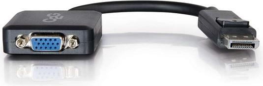Actual product image C2G 8in DisplayPort™ Male to VGA Female Passive Adapter / Converter - Black (VGA, 20.32 cm)