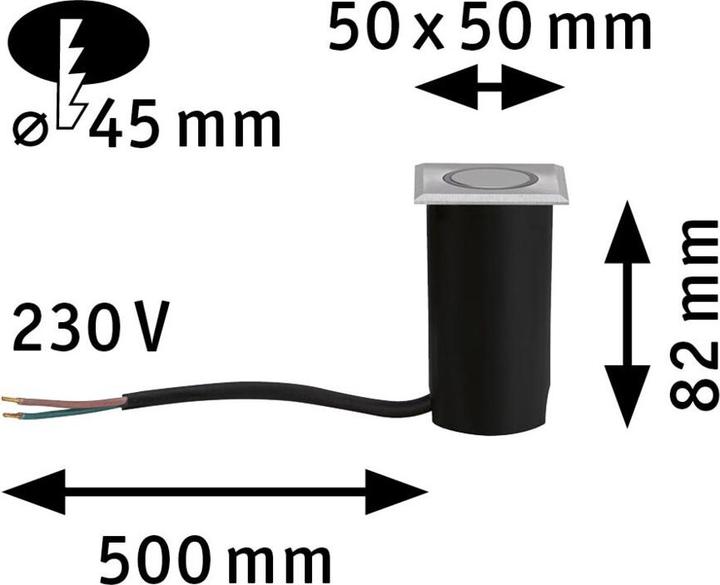 Actual product image Paulmann Floor recessed light Floor Deko (210 lm, IP65)