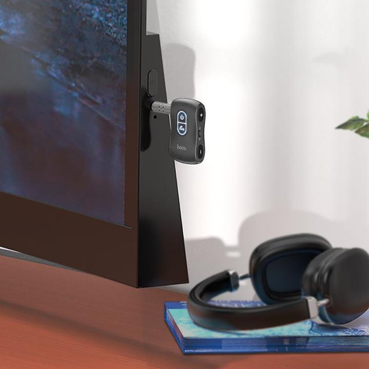 Actual product image Hoco FM wave modulator E73 Pro Journey AUX BT (Transmitter & Receiver)