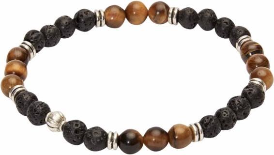 Immagine prodotto HCA Bracciale, VIRO, pietra lavica, occhio di tigre.607178 (19.50 cm, Acciaio inossidabile)