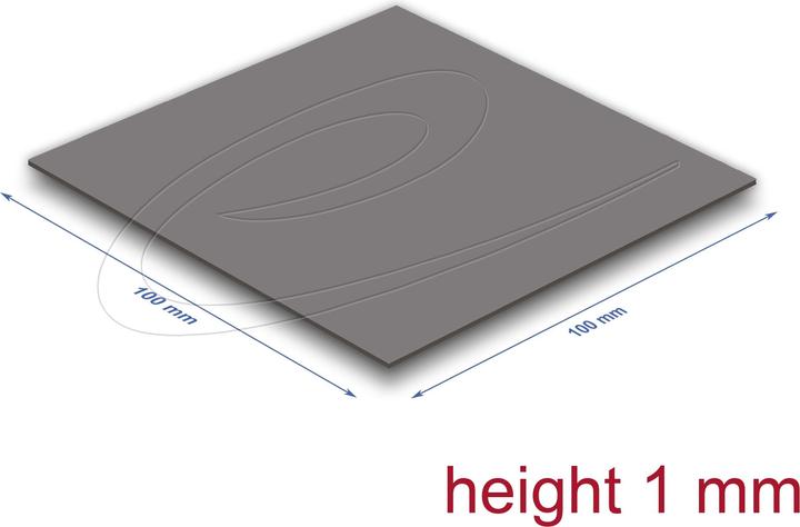 Actual product image Delock Wärmeleitpad 100 x 100 x 1 mm für M.2 Module 3,2 W/mK (1 mm, 3.20 W/m K)