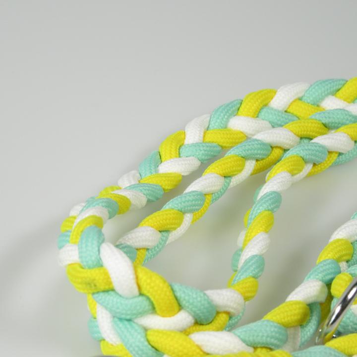 Image du produit PhoneLook Lanière universelle pour smartphone cordon tressé tricolore en tissu élastique
