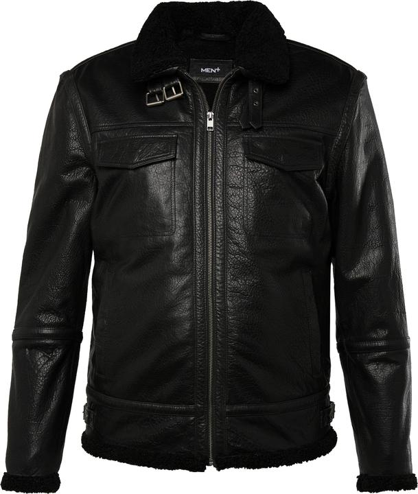 Image du produit Men+ Veste en cuir, doublure en polaire - jusqu'au 8 XL (XXL)