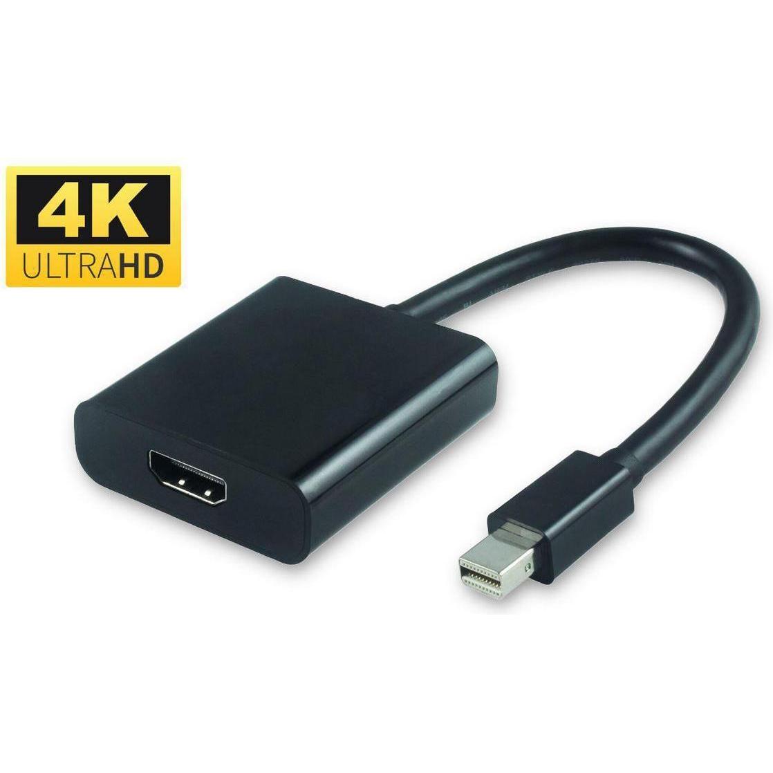 MicroConnect Convertitore video (Mini DP, HDMI, 20 cm), Adattatore dati + video, Nero