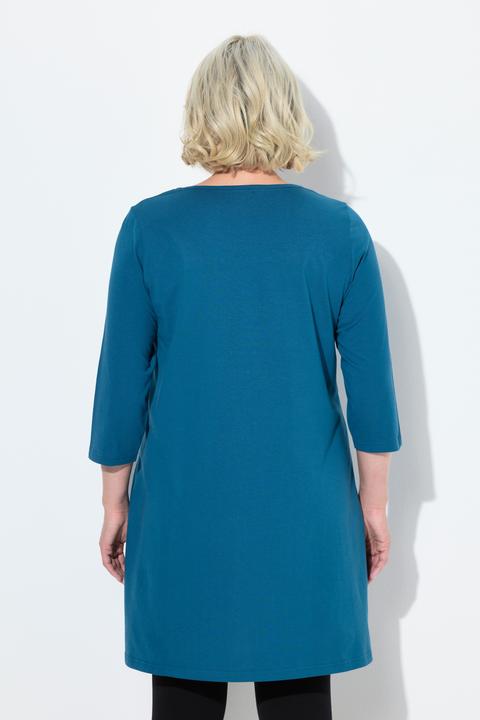 Produktbild Ulla Popken Longshirt, A-Linie, Carré-Ausschnitt, 3/4-Arm (56)