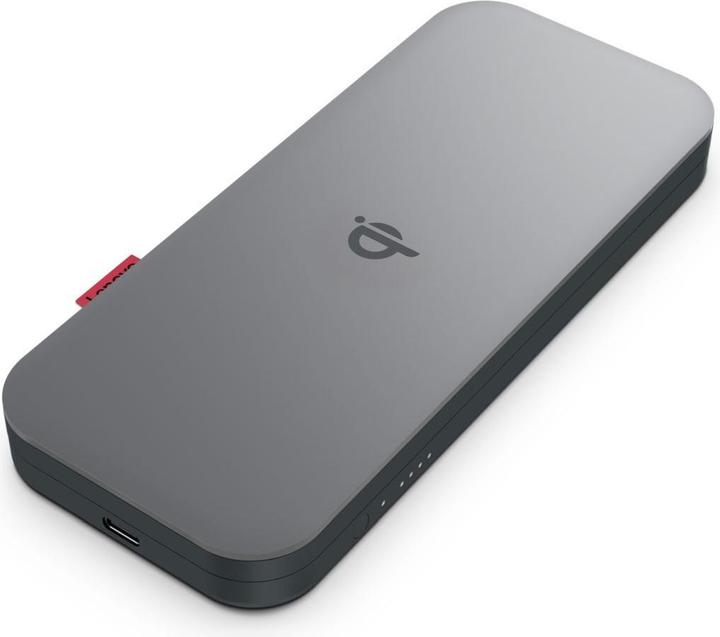 Actual product image Lenovo GO Wireless Power Bank 10000 mAh, Thunder Black, 258 g, 15 W (10000 mAh, 15 W, 38.50 Wh)