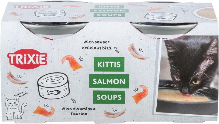Actual product image Trixie Cat food supplement Soup with chicken & salmon 4 x 80 g (Adult, 4 pcs., 320 g)