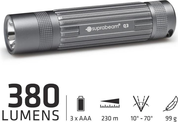 Immagine prodotto Suprabeam Torcia alcalina Q3 - 380 Lm (8.50 cm, 380 lm)