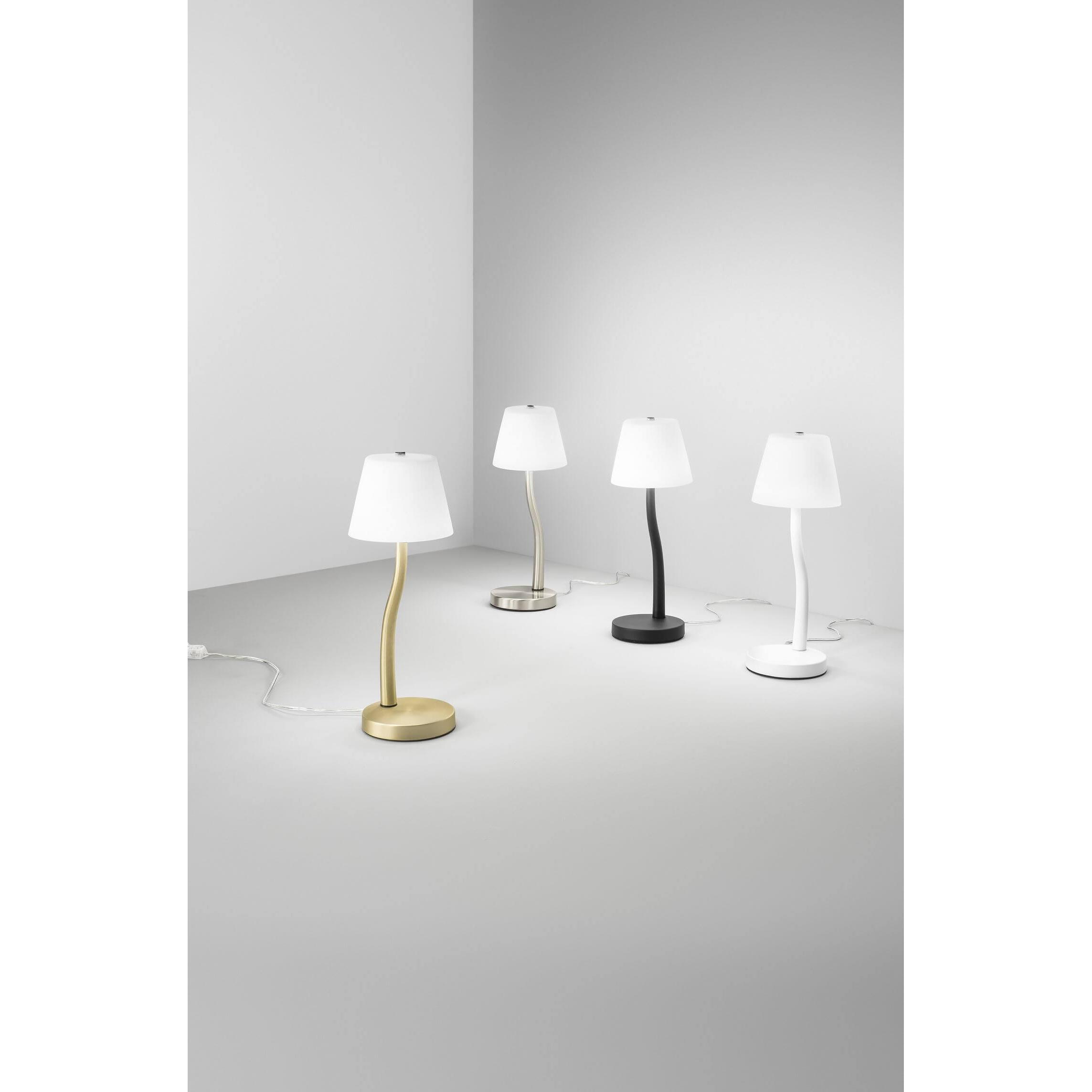 Thumbnail - Fabas Luce, Tischlampe, LED Tischleuchte Ibla Ø120mm 9W Warmweiss Chromfarben dimmbar