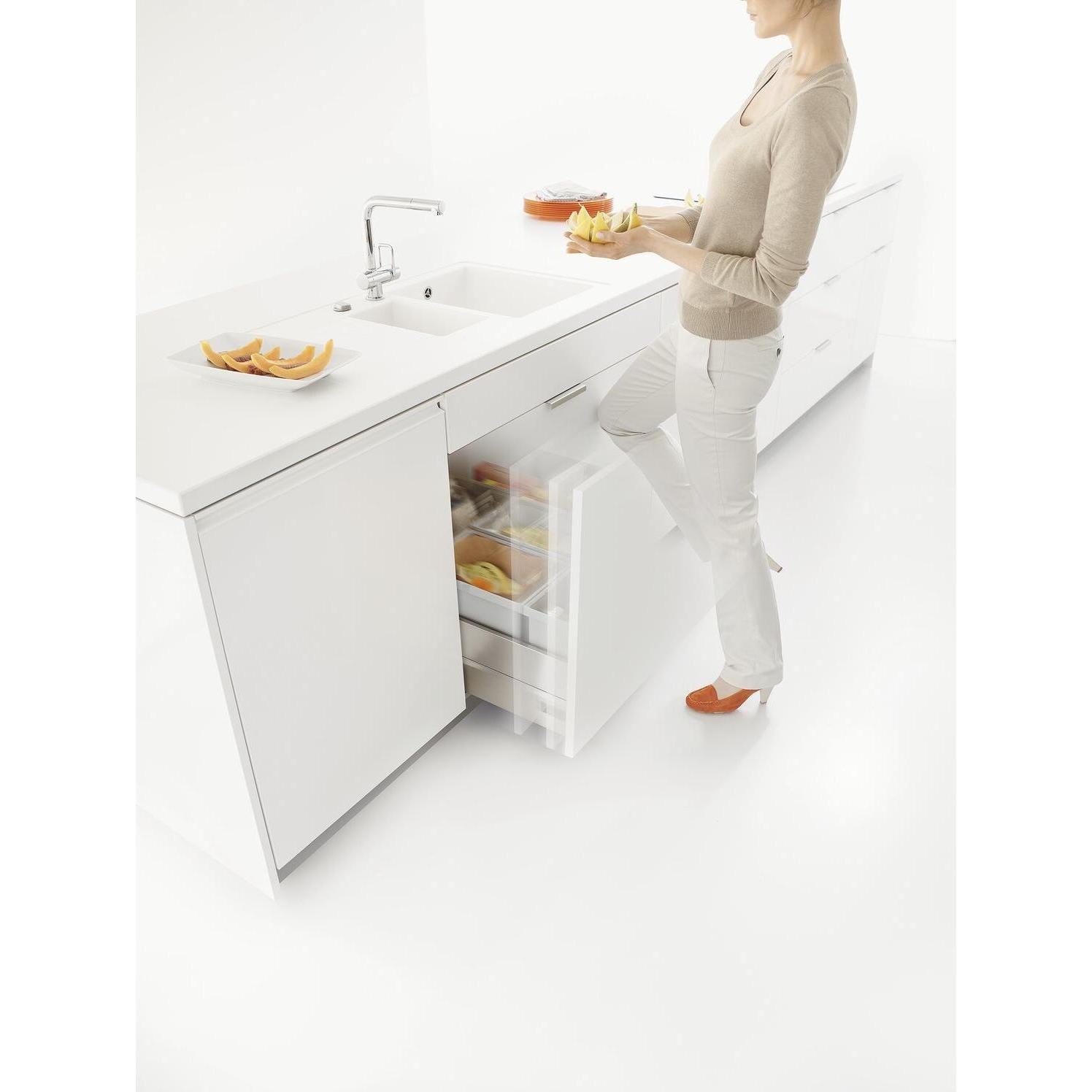 Ninka eins2vier Set KB 450/Seitenwand 18 - 19 mm dunkelgrau, Abfalleimer, Grau