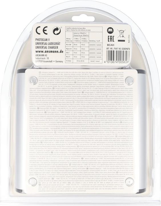 Produktbild Ansmann Fotokamera V (1 Stk., R14, AAAA, 9V Block, Ladegerät ohne Akku)