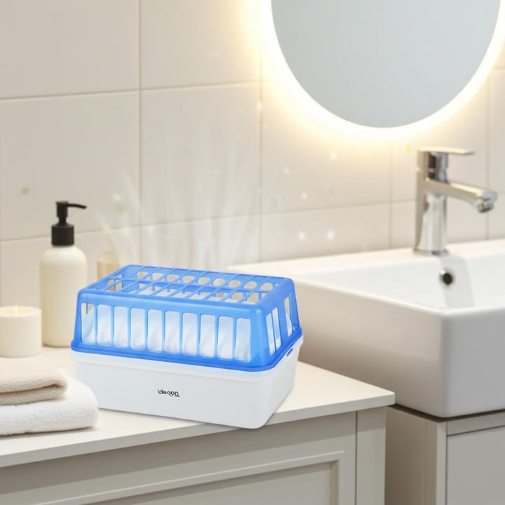 Ideoon Dehumidifier with 1.2 kg granulate, 2.5 litres, for rooms up to 50 m², without electricity (50 m²)