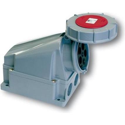 PCE, Presa di corrente, 43.060 WCD Aufputz CEE 63A - 400V - 5P - IP67 - 6h - rot