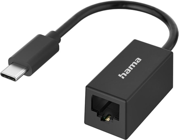 Produktbild Hama Netzwerk-Adapter, USB-C-Stecker - LAN/Ethernet-Buchse, Gigabit Ethernet (USB-C, RJ45 (1x))