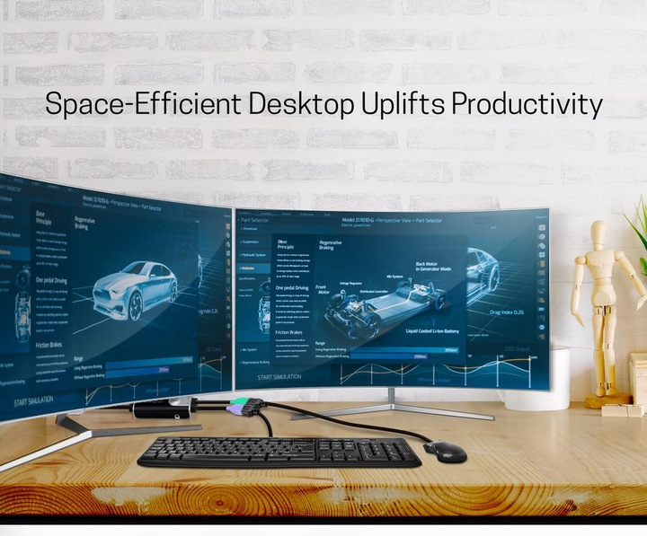 Produktbild Aten CS62KM Tastatur-/Mausschalter