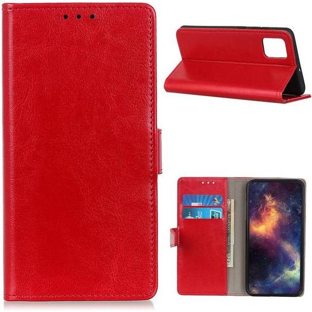 Thumbnail - MU Classic Crazy Horse Leder Bookcover Series (OnePlus 8T), Smartphone Hülle, Rot