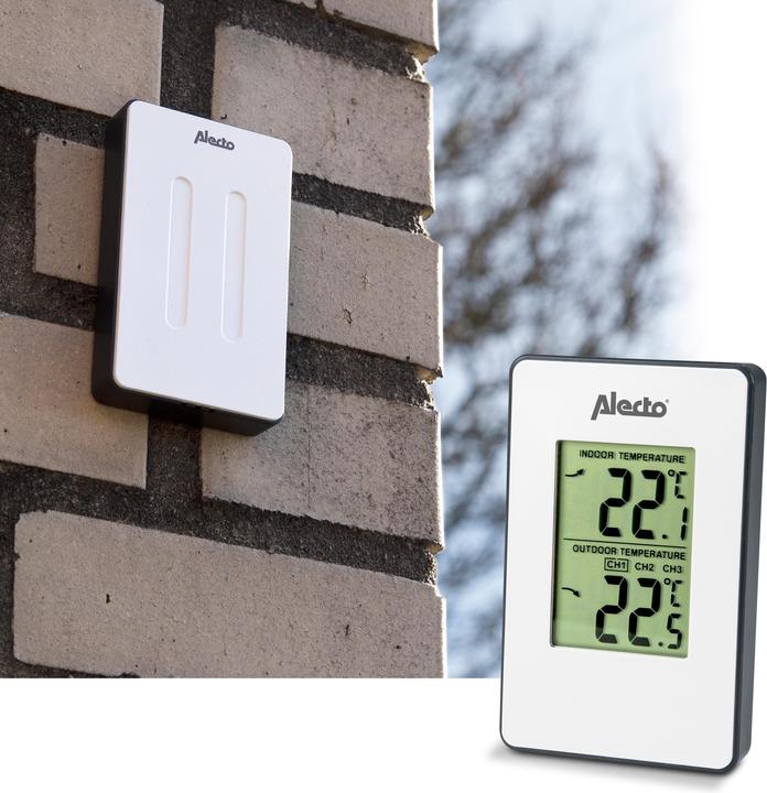 Produktbild Alecto WS-1050 Wetterstation mit Aussensensor (Weiss)